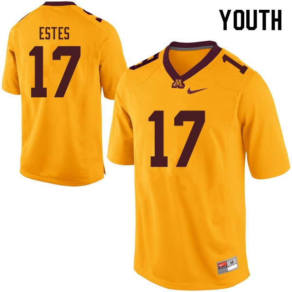 Youth #17 Rey Estes Minnesota Golden Gophers College Football Jerseys Sale-Gold